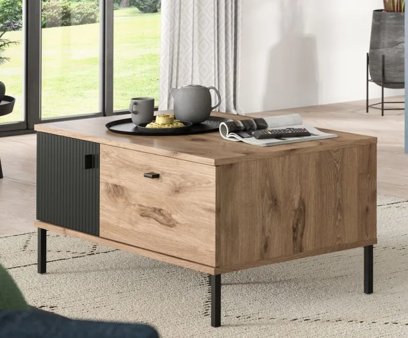 Couchtisch Chess | Nox Oak / schwarz