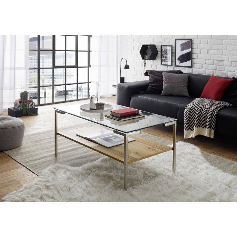 Couchtisch Glasgow mit Glasplatte | 110X60