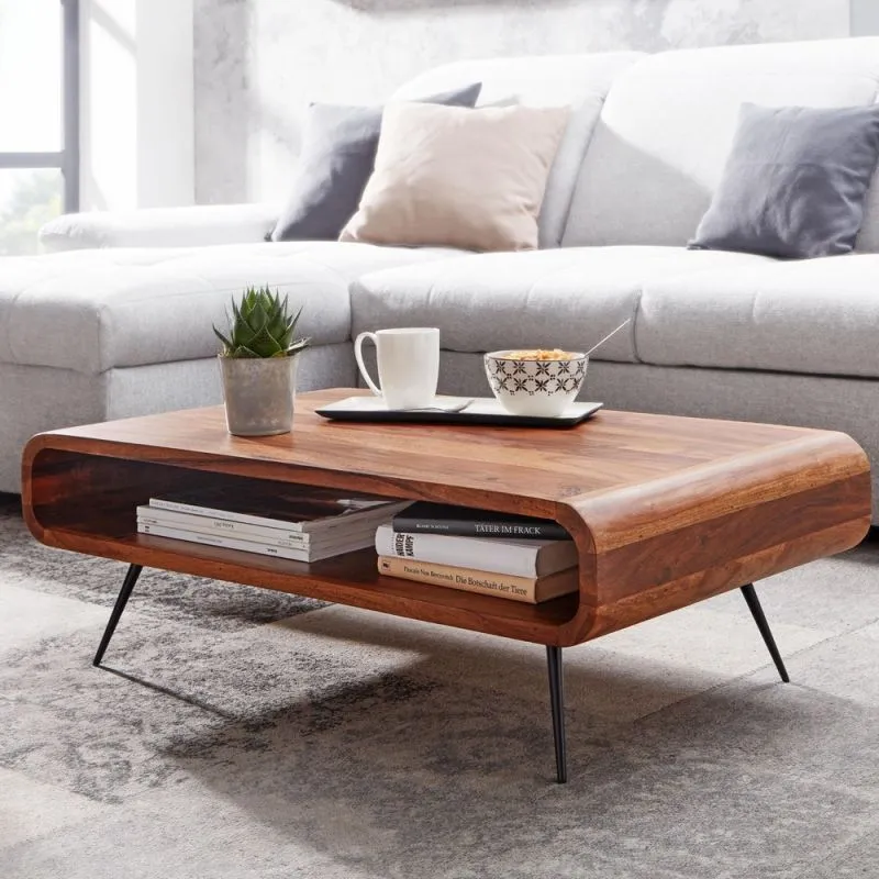 Couchtisch Malaya rechteckig | 90x55 | Sheesham Holz massiv | braun