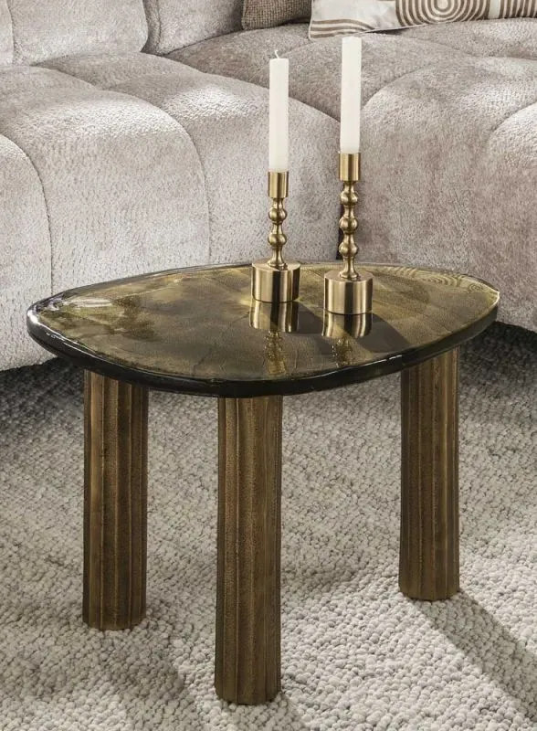 Couchtisch Mira 2 | Glas | Antikgold