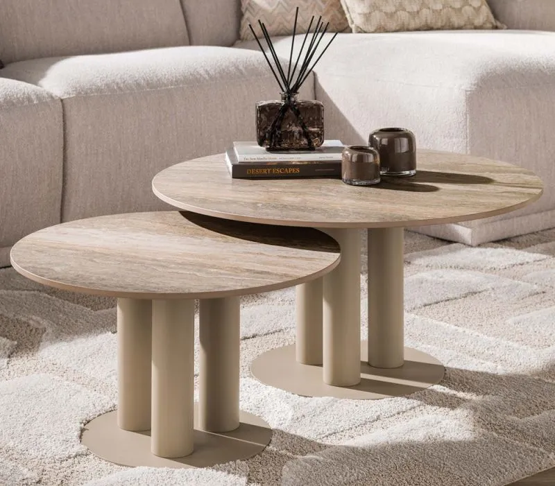 Couchtisch Set Hulpe 2-teilig