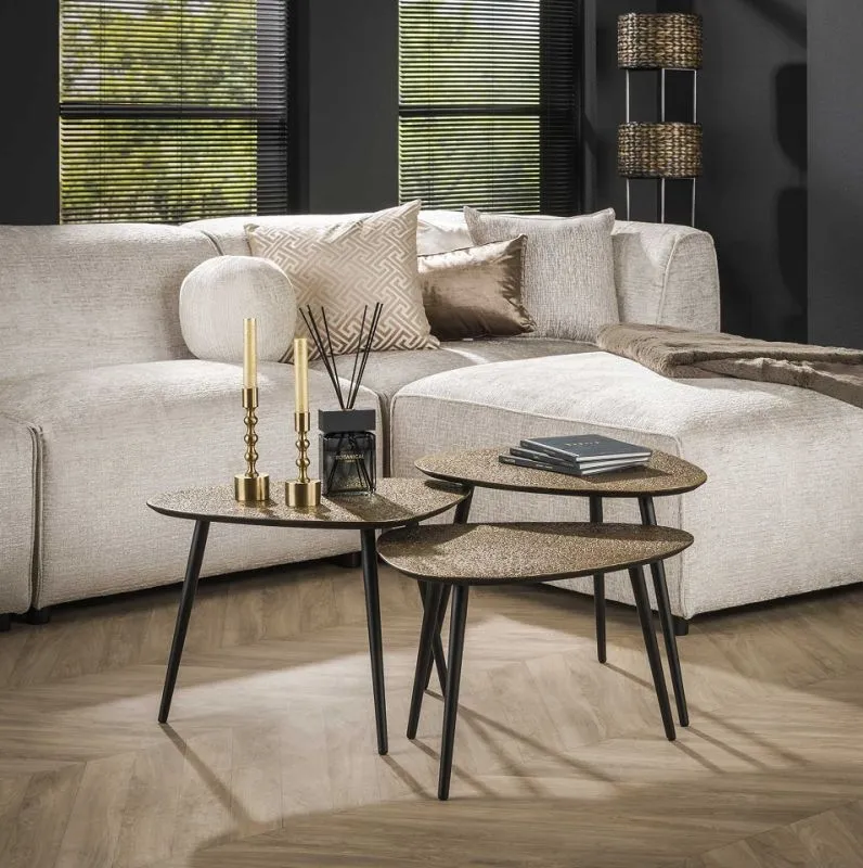 Couchtisch Set Sai dreieckig | 3-teilig | Metall