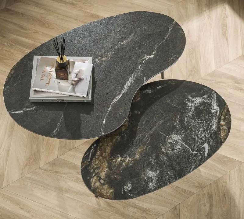 Couchtisch Set Vola | 2-teilig | Nierenform | Keramik