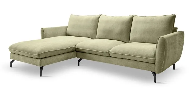 Ecksofa Toronto L-Form links | 259cm | Webstoff | grün
