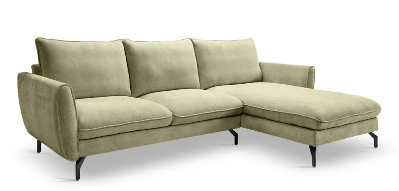 Ecksofa Toronto L-Form rechts | 259cm | Webstoff | grün