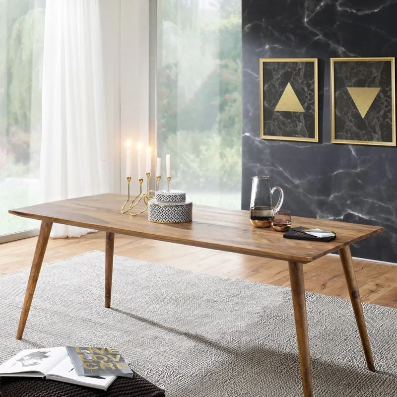 Esstisch Elias | Sheesham Holz massiv | dunkelbraun | 120x60