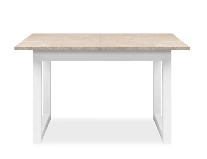 Esstisch Houston | Ausziehtisch | Sandstein / Weiß | 160-200 x 75 x 90 cm