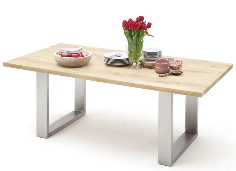 Esstisch Kufentisch Greta | Balkeneiche massiv | 160 x 90 cm