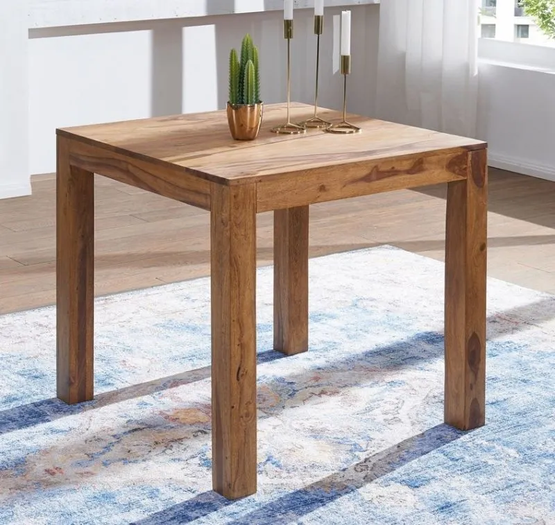 Esstisch Mibia 1 | 80x80 | Sheesham Holz massiv | dunkelbraun