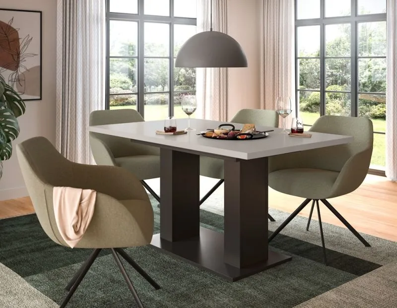 Esstisch Motion | ausziehbar | grau / Kaschmir | 150(190)x90