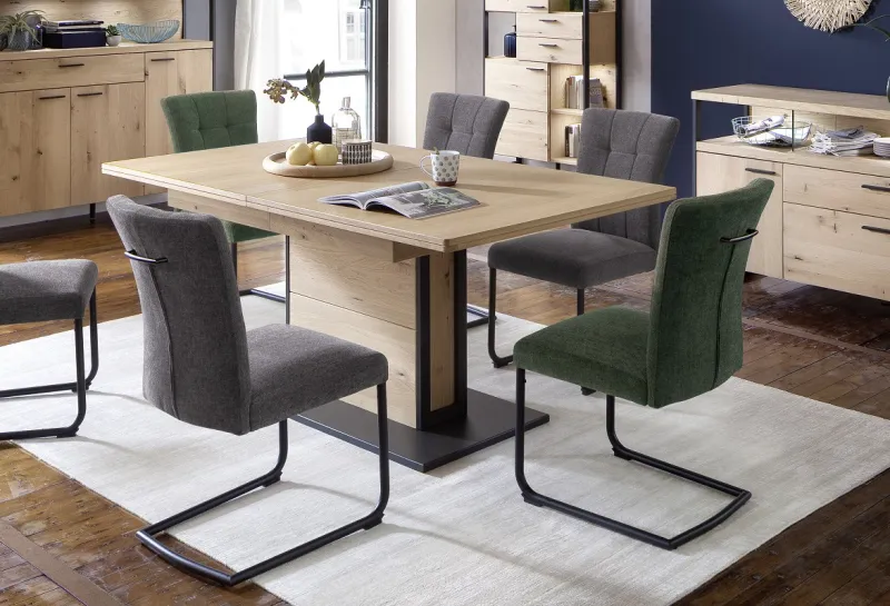 Esstisch Salerno | ausziehbar | 180(230)x100 | Balkeneiche Bianco