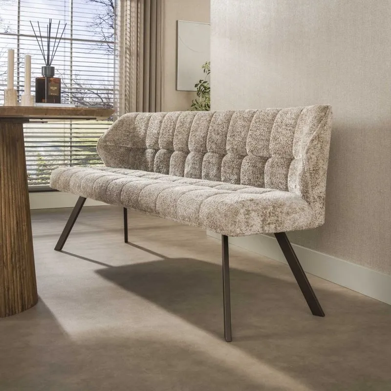 Esszimmerbank Muda | 180cm | Alura-Stoff / Webstoff | sand-braun