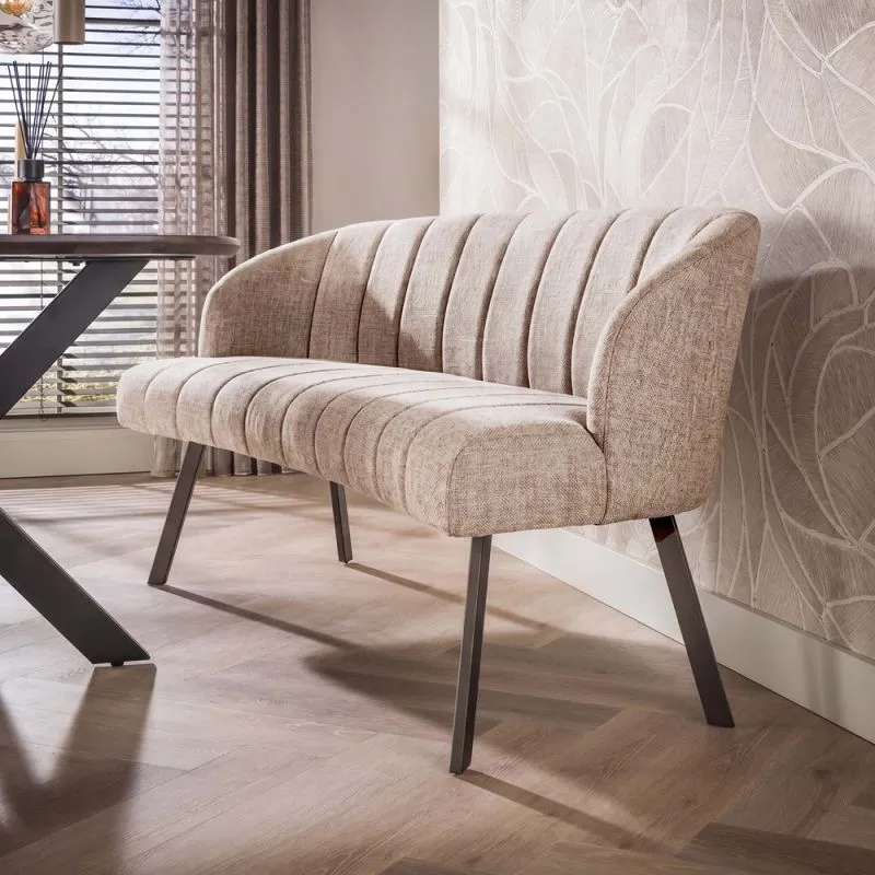 Esszimmerbank Selene | Hoven Stoff / Chenille | sand-braun