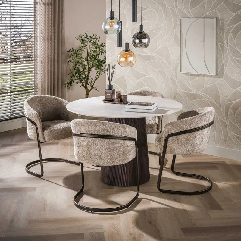 Esszimmertisch Sienna | rund | 3D Keramik | Taj Mahal