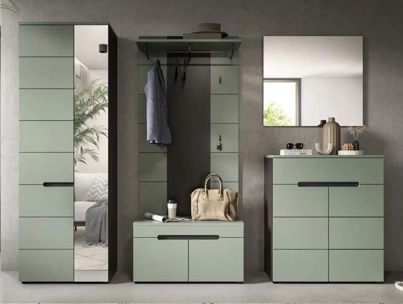 Garderoben-Set Canu 1 | Basalt grau / Smoke Green | 5-teilig ohne
