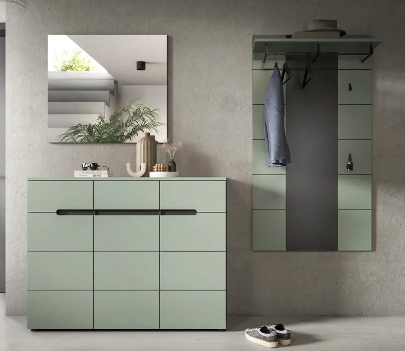 Garderoben-Set Canu 2 | Basalt grau / Smoke Green | 3-teilig
