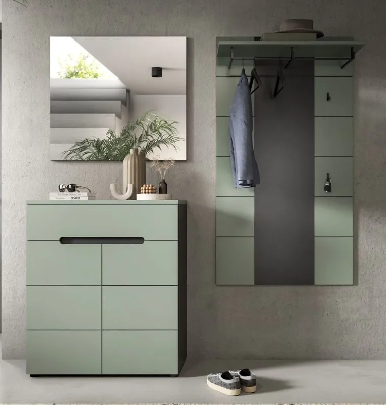 Garderoben-Set Canu 3 | Basalt grau / Smoke Green | 3-teilig