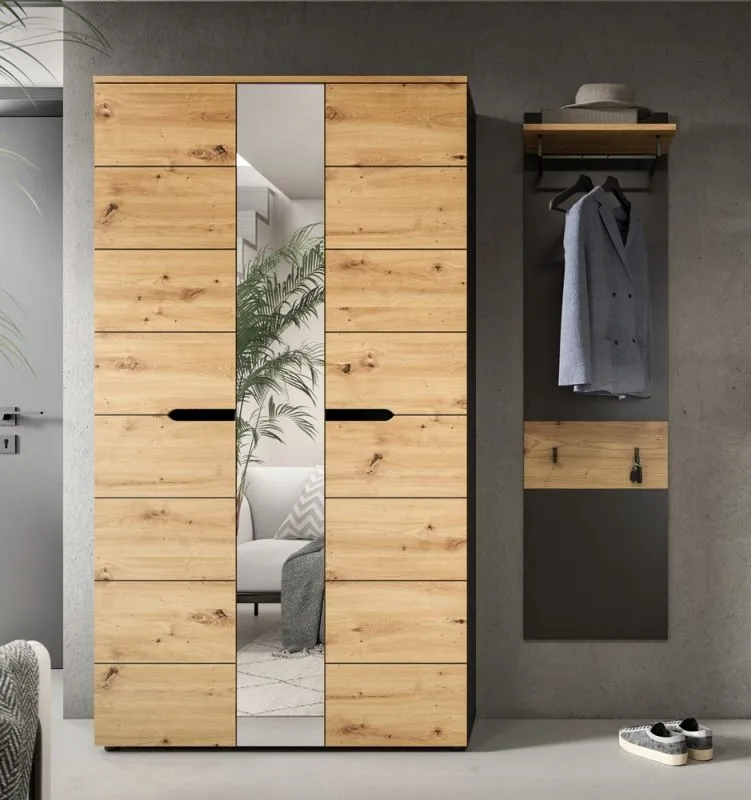 Garderoben-Set Canu | Basalt grau / Artisan Eiche | 2-teilig