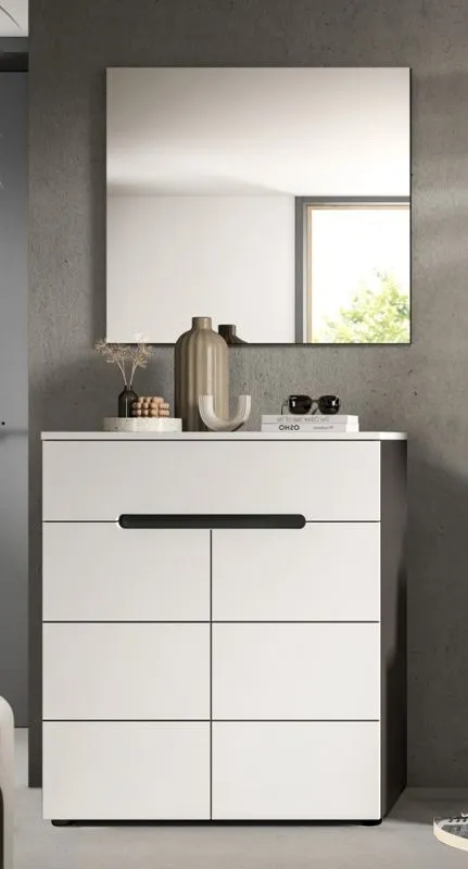 Garderoben-Set Canu | Basalt grau / Weiß | 2-teilig