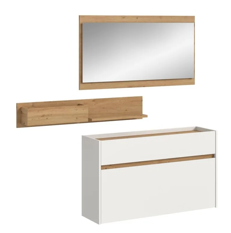 Garderoben-Set Drive 1 | weiß / Artisan Oak | 3-teilig ohne Beleuchtung