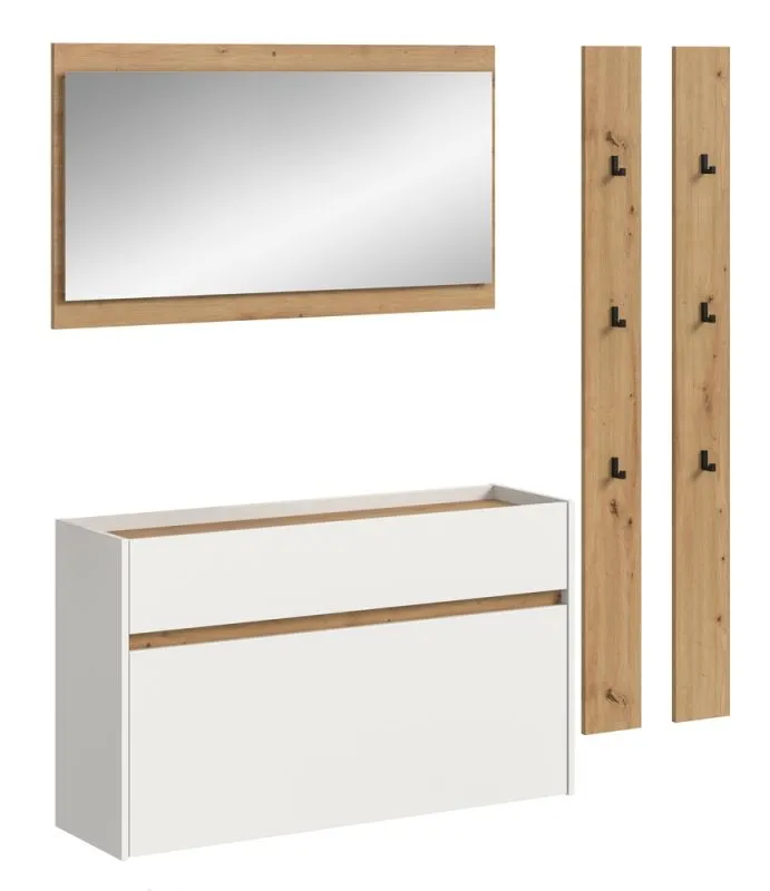 Garderoben-Set Drive 3 | weiß / Artisan Oak | 4-teilig