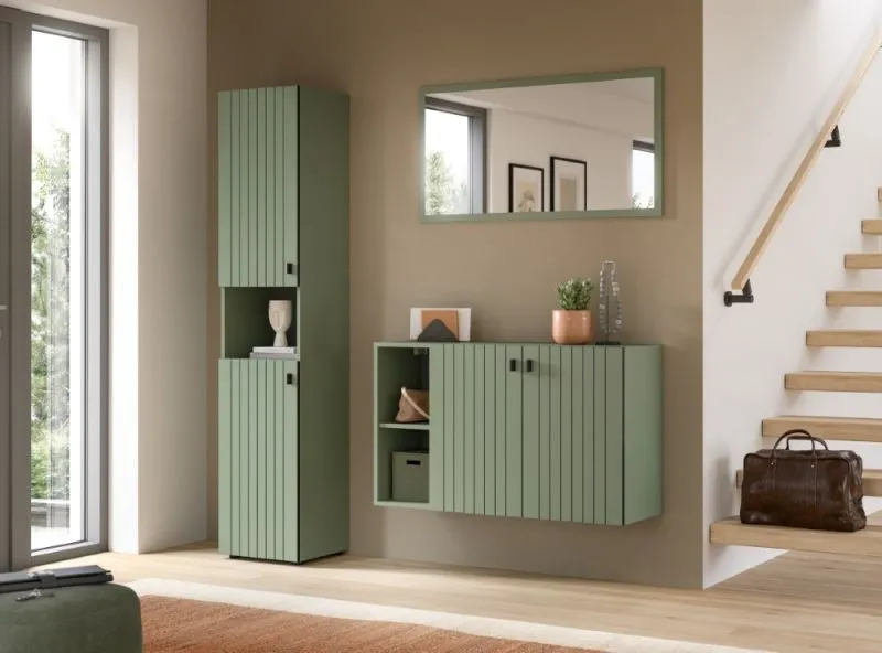Garderoben-Set Station 5 | Smoke Green | 3-teilig