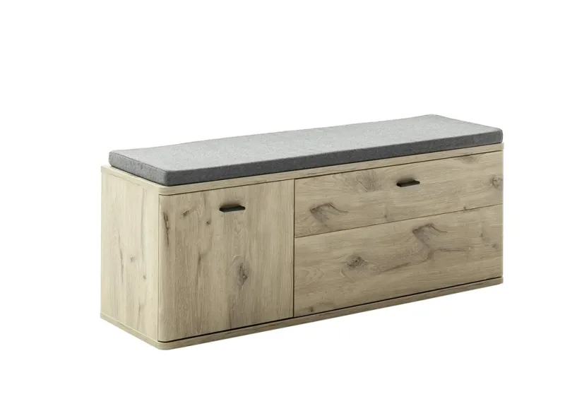 Garderobenbank Colorado 1 | Viking Oak mit Sitzkissen