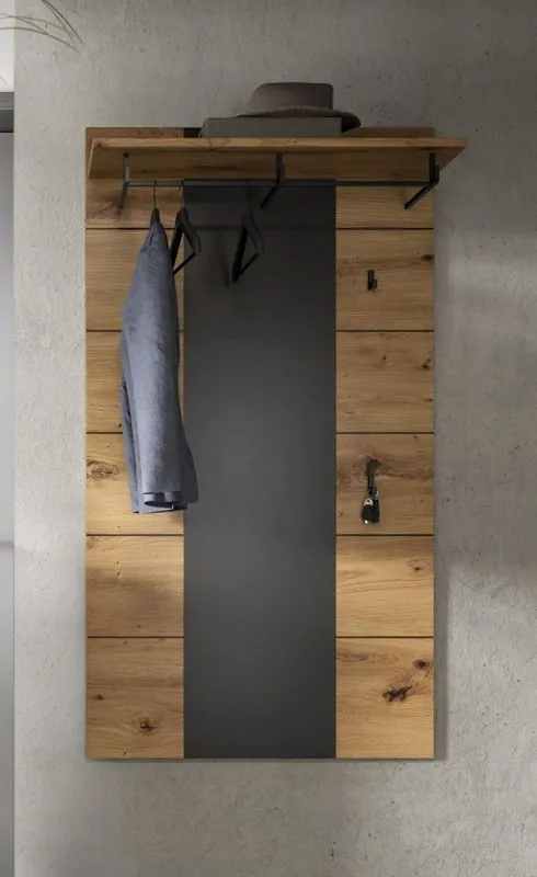 Garderobenpaneel Canu 2 | Artisan / Basalt grau