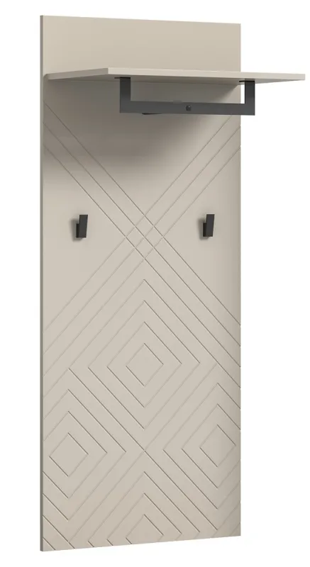 Garderobenpaneel | Wandgarderobe Notes | beige matt/sandfarben