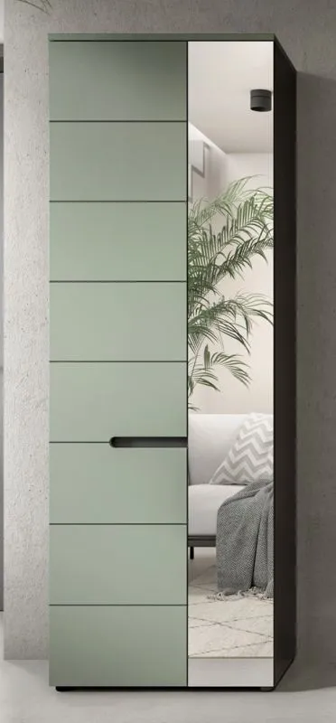 Garderobenschrank Canu | Smoke Green / Basalt grau