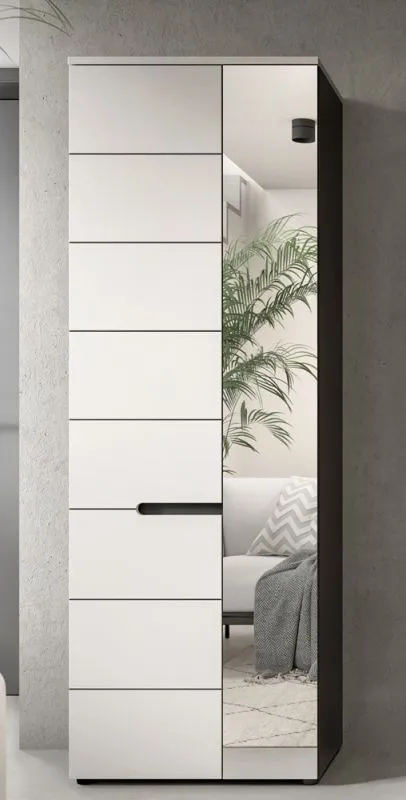 Garderobenschrank Canu | Weiß / Basalt grau