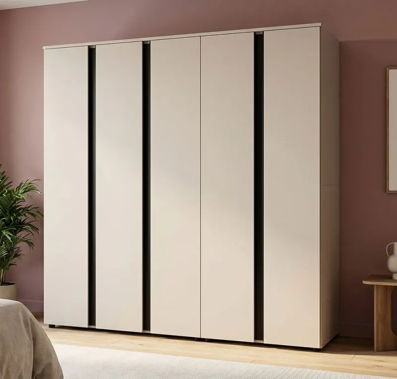 Garderobenschrank Kleiderschrank Amara | Kaschmir | 2-teilig