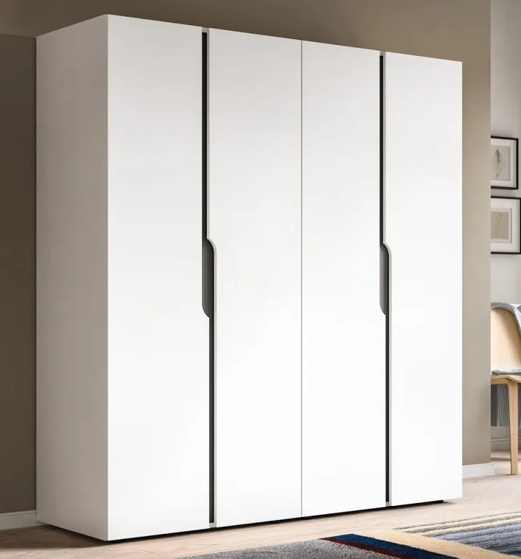 Garderobenschrank Kleiderschrank Anga | 2-teilig | weiß