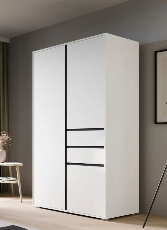 Garderobenschrank Kleiderschrank Falun | weiß