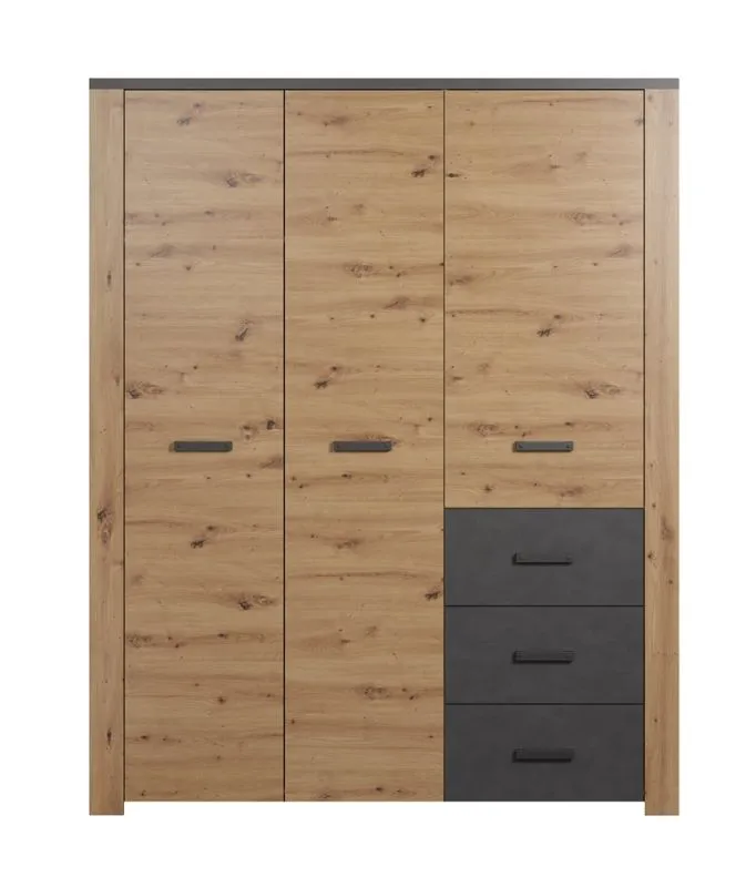 Garderobenschrank Kleiderschrank Follow | Artisan Eiche / Matera grau