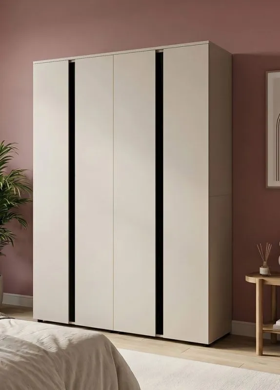 Garderobenschrank Kleiderschrank Set Amara | Kaschmir