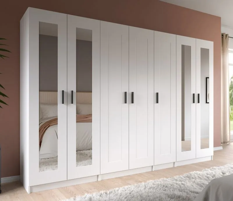 Garderobenschrank Kleiderschrank Visby 2 | 3-teilig | weiß