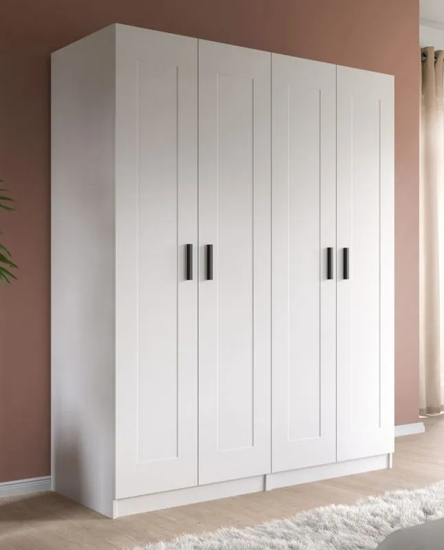 Garderobenschrank Kleiderschrank Visby | 2-teilig | weiß