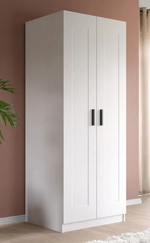 Garderobenschrank Kleiderschrank Visby | 2-türig | weiß