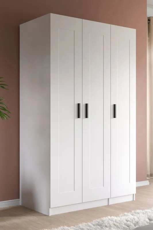 Garderobenschrank Kleiderschrank Visby | 3-türig | weiß