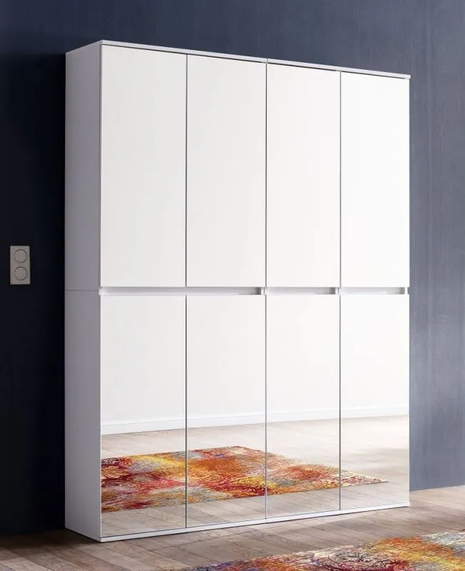 Garderobenschrank Mirror 2 | Kombination | weiß | 2-teilig
