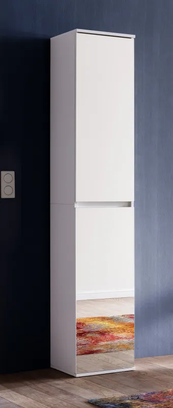Garderobenschrank Mirror | weiß | Spiegeltüren