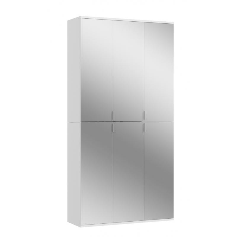 Garderobenschrank Projekt X | Kombination | weiß | Spiegeltüren | 2-teilig