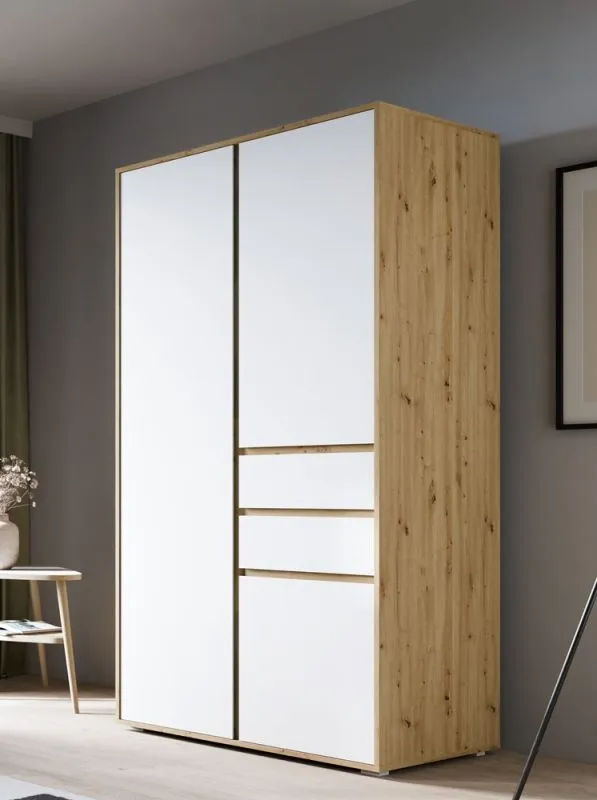 Garderobenschrank Schrank Falun | weiß / Artisan Eiche