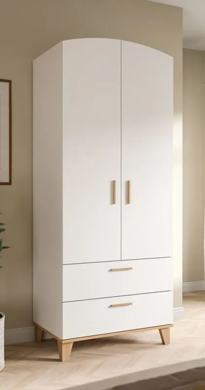 Garderobenschrank Stella | weiß / Artisan Eiche