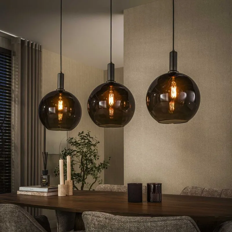 Hängelampe Rafina | 3 Leuchten | Glas | Sienna braun