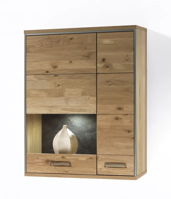 Hängevitrine (L) Espero | Asteiche Bianco | ohne Beleuchtung