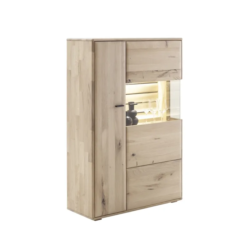 Highboard 3 Girona | Ast / Balkeneiche | optional LED Beleuchtung