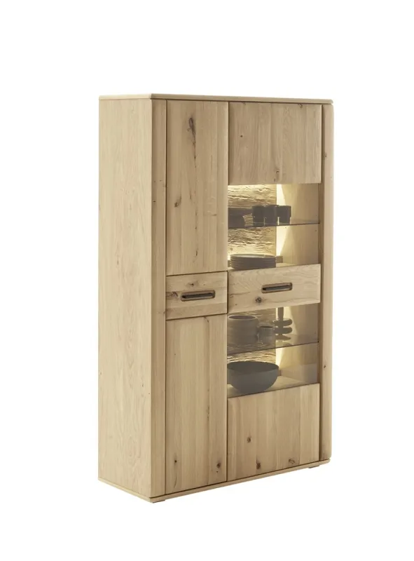 Highboard Alento 2 | Ast / Balkeneiche | ohne Beleuchtung