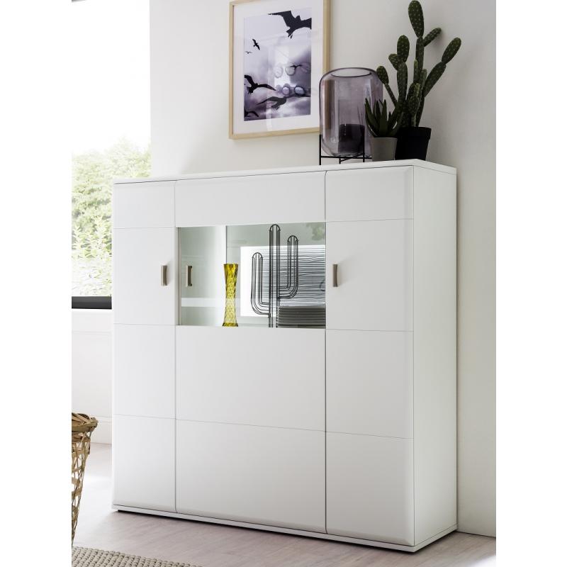 Highboard Amora 2 | weiß matt | LED Beleuchtung